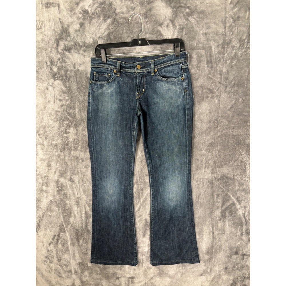 Citizens of Humanity Bootcut Jeans Dark Wash Low Rise Embroidered Pockets 32x31